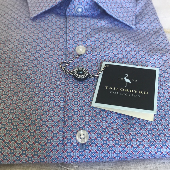 Final Markdown-TAILORBYRD COLLECTION Geometric Woven Shirt - Picture 4 of 8